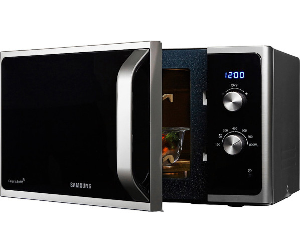 De Samsung MS23F301EAS magnetron heeft een inhoud van 23 liter