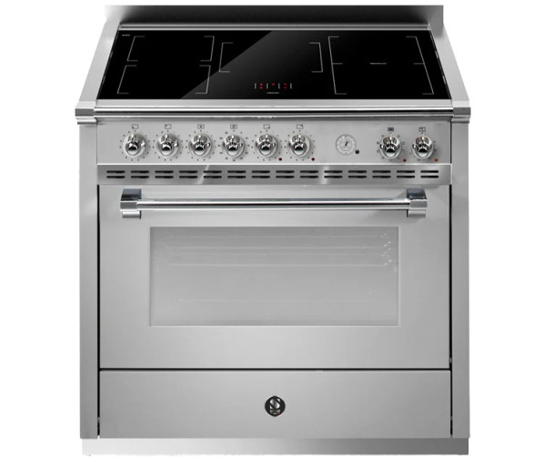 Vrijstaand RVS inductiefornuis Steel AP9F-5FI met 5 zones en multifunctionele oven
