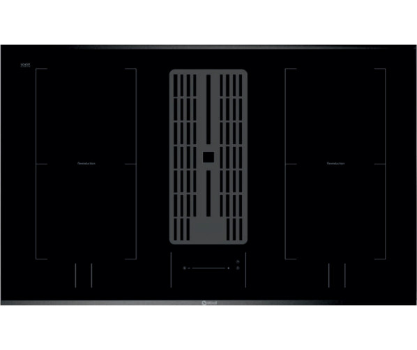 Foto van het kookgedeelte met afzuiging van de Steel Mistral 100 cm