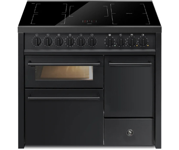 Steel EQ10FFF-5FIW NF inductiefornuis 100 cm breed in mat zwart