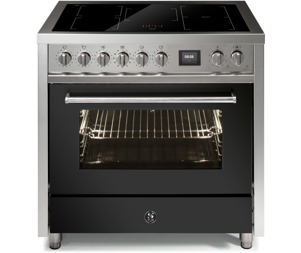 Steel EQ9F-5FI Enfasi inductie fornuis uitgevoerd met antraciet ovendeur en opbergvak