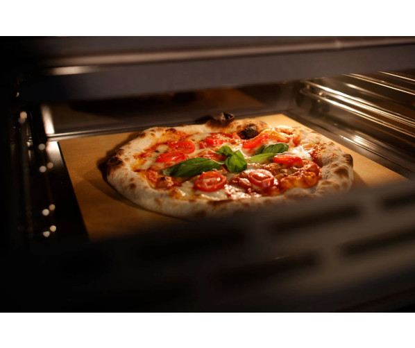 Steel EQFFE6 NF Enfasi dubbele inbouw oven - zwart - 90 cm. hoog met pizzasteen