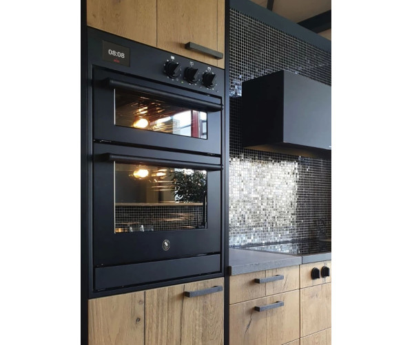 Steel EQFFE6 NF Enfasi dubbele inbouw oven - zwart - 90 cm. hoog