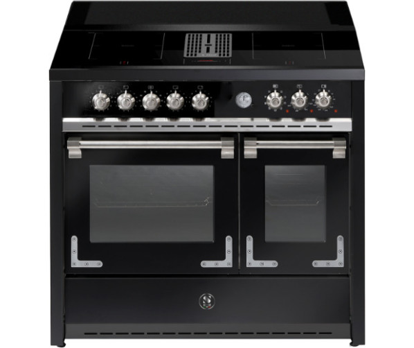 Modern nikkel STEEL X10FF-4FIKW inductiefornuis met krachtige geïntegreerde afzuiging