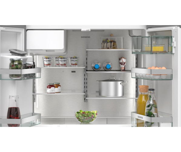 Siemens KF96DAXEA vrijstaande side-by-side koelkast - blacksteel