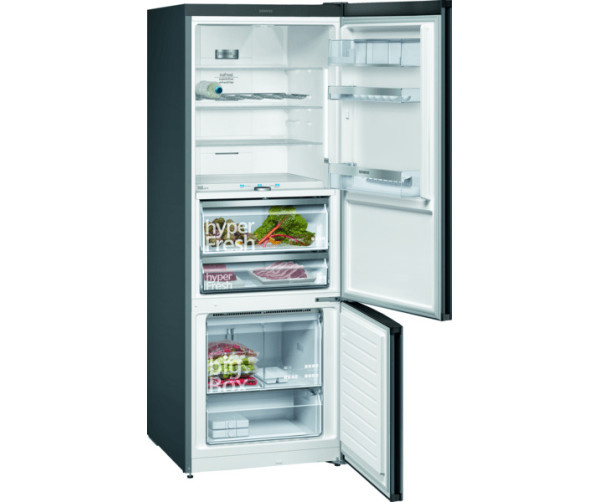 Siemens KG56FPXCA vrijstaande koel/vriescombinatie - blacksteel - 70 cm. breed