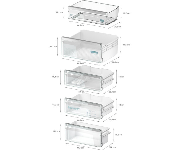 Siemens KI96NVFD0 inbouw koelkast - deur-op-deur - nis 194 cm.