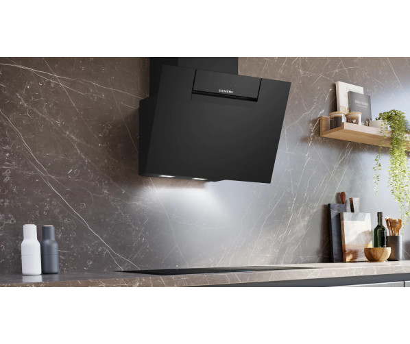 SIEMENS afzuigkap wand zwart LC67KFN60