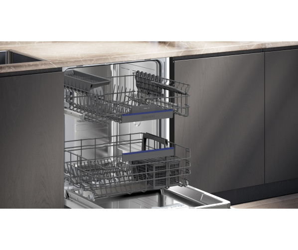 Siemens SN53ES20BE half geintegreerde inbouw vaatwasser met rvs bedieningspaneel