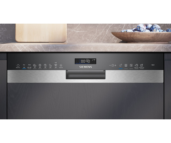 Siemens SN55ES11CE half geintegreerde inbouw vaatwasser - rvs bedieningspaneel
