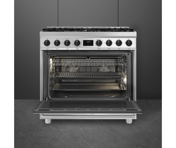 SMEG B91GMXNLK2 gasfornuis met energieklasse A en geventileerde oven