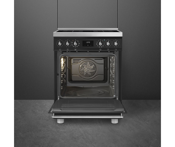 SMEG C6IPMBM2 inductie fornuis met energielabel A en efficiënte kookzones