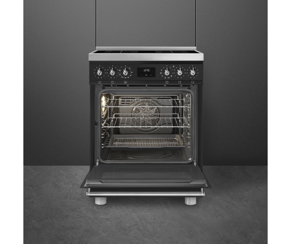 Binnenkant oven SMEG C6IPMBM2 met Ever Clean emaille en vijf kookniveaus