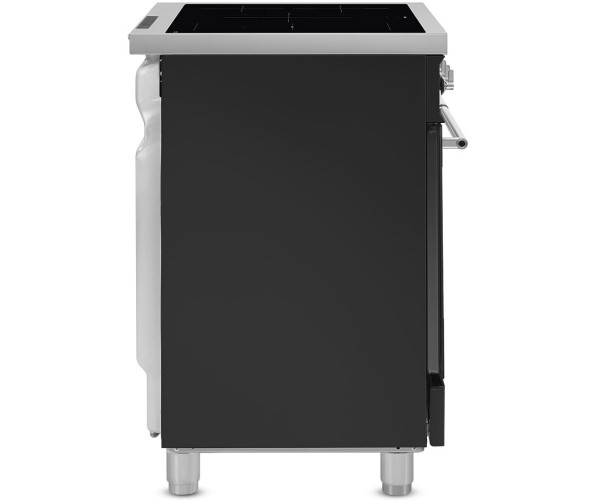Foto van de zijkant van de Smeg C92IMMB2 inductie fornuis
