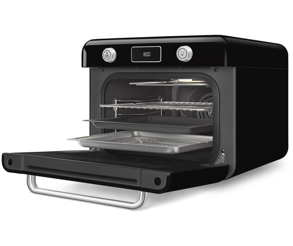 Smeg COF01BLEU vrijstaande combi-stoomoven - zwart