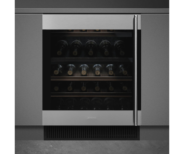 Smeg CVI338LX3 onderbouw wijnkoelkast - linksdraaiend - rvs