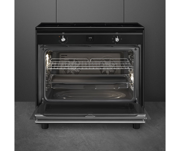 Foto van de oven van de Smeg CX91IMBL voorzien van een dubbele ventilator