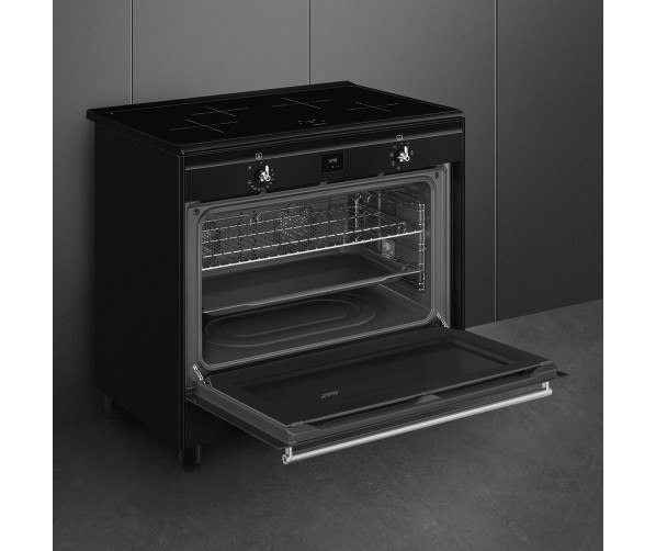 Praktisch is de zuinige oven met hetelucht in de CX91IMBL