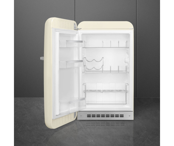 Smeg FAB10HLCR6 retro jaren 50 koelkast - creme - linksdraaiend