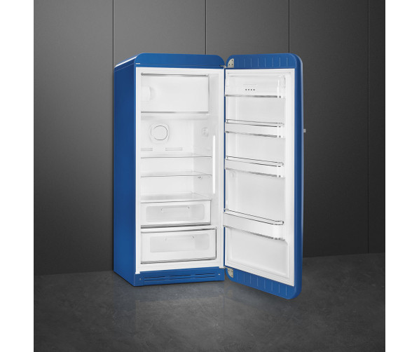 Smeg FAB28RBE6 retro jaren 50 koelkast - blauw - rechtsdraaiend