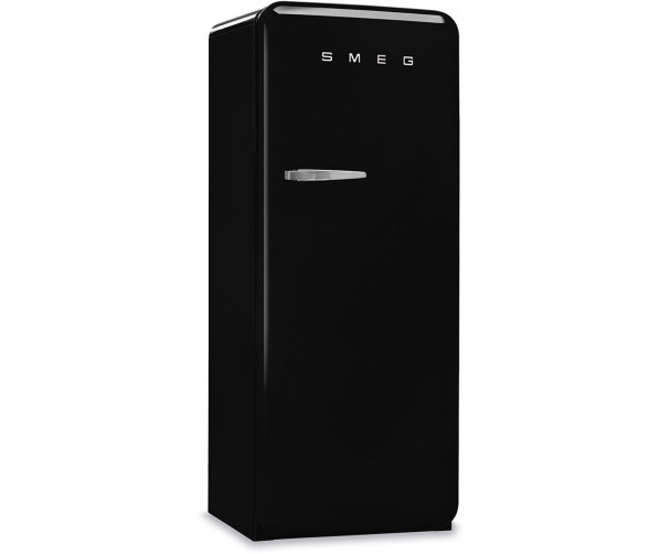 Smeg FAB28RBL6 retro jaren 50 koelkast - zwart - rechtsdraaiend