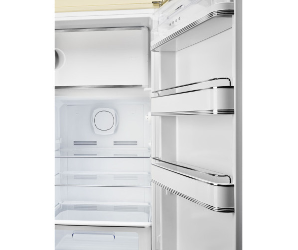 Smeg FAB28RCR6 retro jaren 50 koelkast - creme - rechtsdraaiend