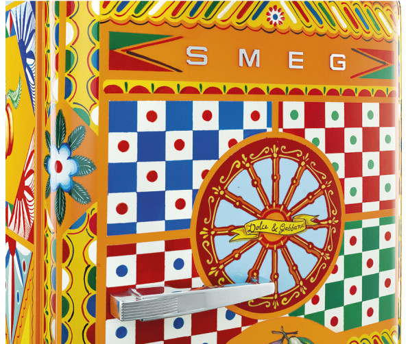 Smeg FAB28RDGC6 retro jaren 50 koelkast - Dolce&Gabbana