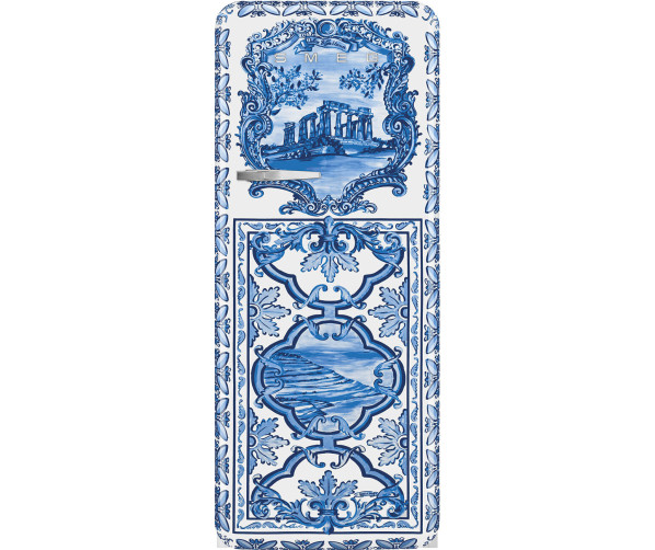 Smeg FAB28RDGME6 retro jaren 50 koelkast - blauw - Blu Mediterraneo