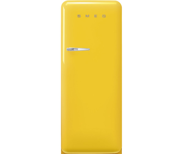 Smeg FAB28RYW6 retro jaren 50 koelkast - geel - rechtsdraaiend