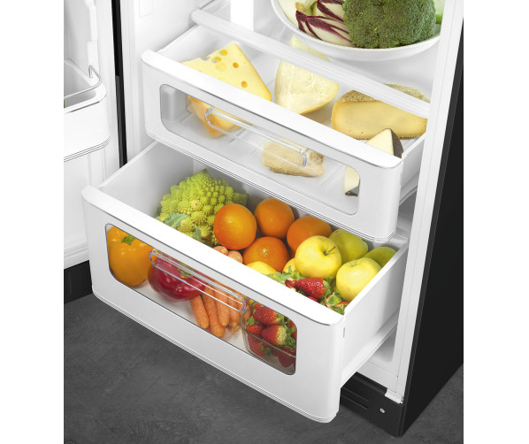 Smeg FAB30LBL6 vrijstaand koelkast - Zwart