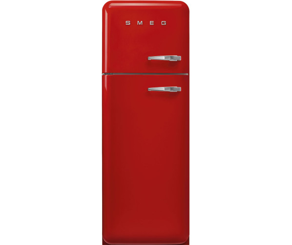 Smeg FAB30LRD6 retro jaren 50 koelkast - rood - linksdraaiend