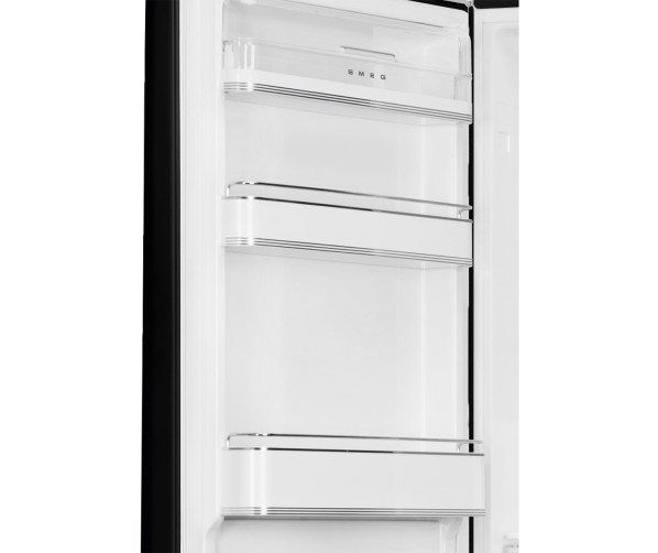 Smeg FAB32LBL6 retro jaren 50 koelkast - zwart - linksdraaiend