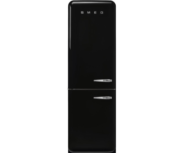 Smeg FAB32LBL6 retro jaren 50 koelkast - zwart - linksdraaiend