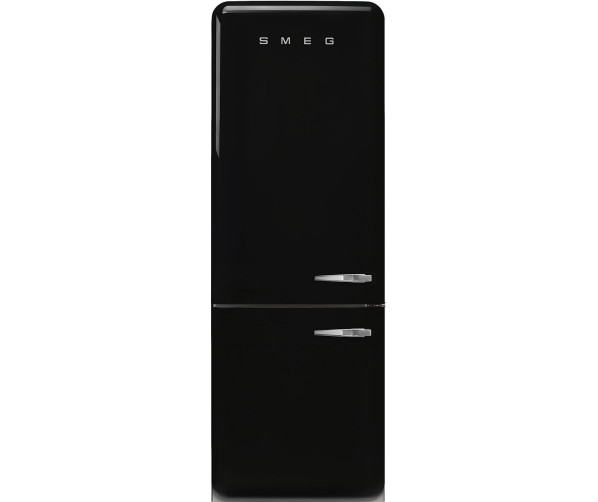Smeg FAB38LBL6 retro jaren 50 koelkast - zwart - linksdraaiend