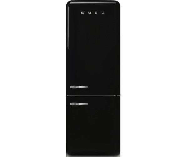 Smeg FAB38RBL6 retro jaren 50 koelkast - zwart - rechtsdraaiend