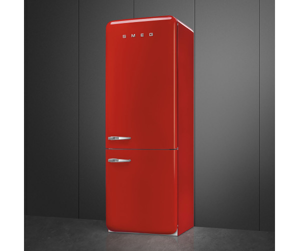 Smeg FAB38RRD6 retro jaren 50 koelkast - rood - rechtsdraaiend