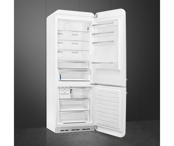 Smeg FAB38RWH6 retro jaren 50 koelkast - wit - rechtsdraaiend