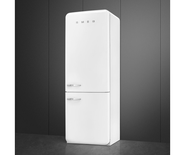 Smeg FAB38RWH6 retro jaren 50 koelkast - wit - rechtsdraaiend