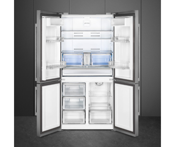 Smeg FQ60XDAIE side-by-side koelkast - 4-deurs - rvs-look