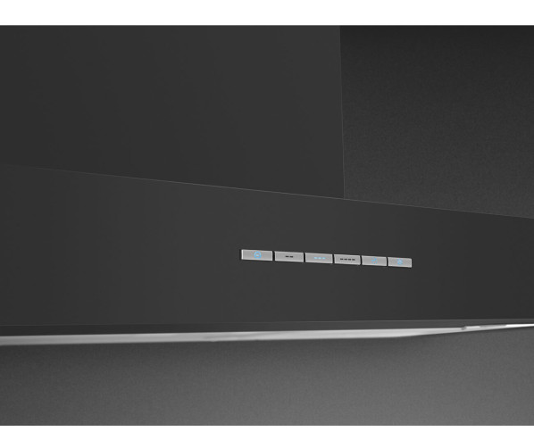 Smeg KBT900AE wand afzuigkap - antraciet - plat blok model
