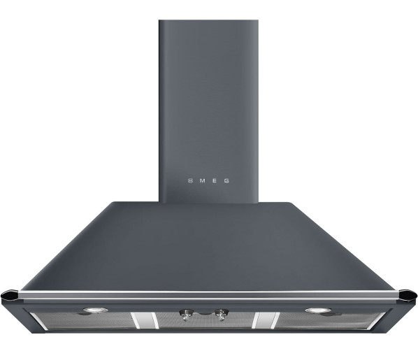 Smeg KT100GRE wand afzuigkap - 100 cm. breed - leigrijs