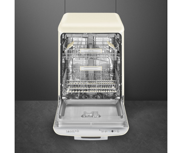 Smeg LVFABCR3 vrijstaande retro jaren 50 vaatwasser - crème