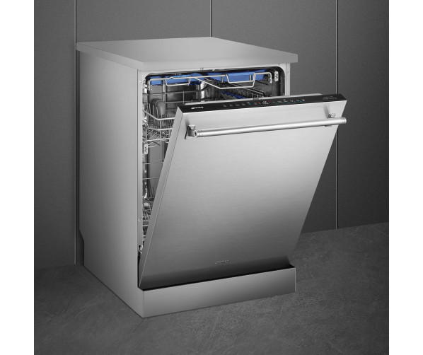 Smeg LVS345BQSTX vrijstaande design vaatwasser - rvs