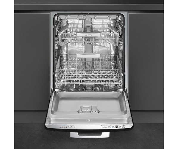 Smeg ST2FABBL2 onderbouw vaatwasser - retro jaren 50 - zwart