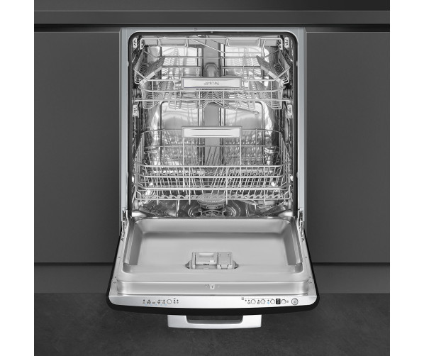 Smeg STFABBL3 retro jaren 50 onderbouw vaatwasser - zwart