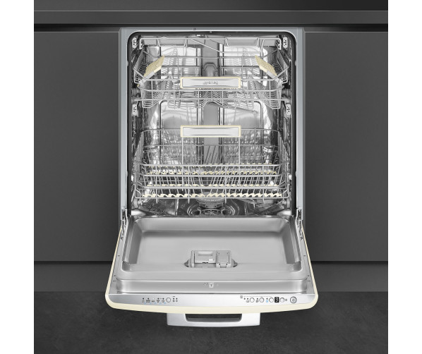 Smeg STFABCR3 retro jaren 50 onderbouw vaatwasser - crème