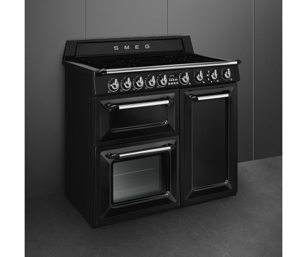 Smeg TR103IBL2 inductie fornuis - zwart - 100 cm - Victoria
