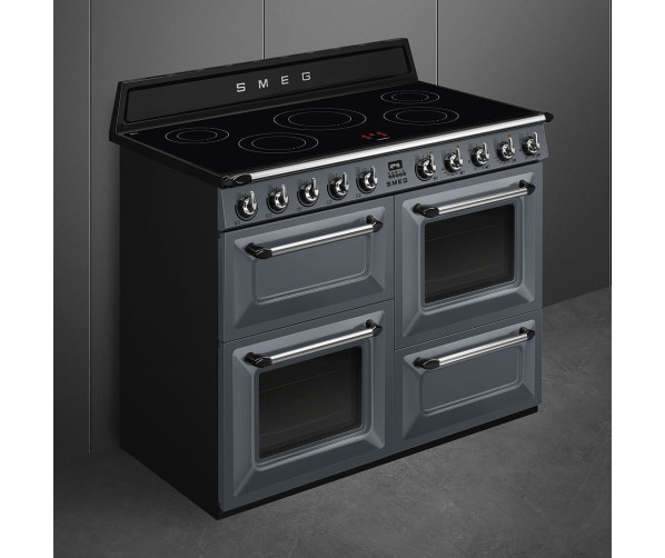Smeg TR4110IGR2 inductie fornuis - lei grijs - 110 cm. breed - outlet