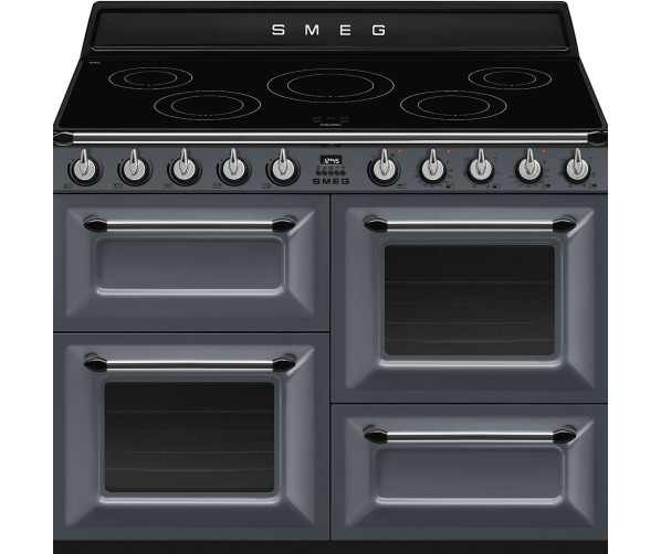 Smeg TR4110IGR2 inductie fornuis - lei grijs - 110 cm. breed - outlet