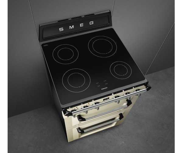 Smeg TR62IP2 inductie fornuis - crème - 60 cm. breed